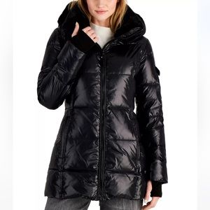 S13 City Shine Hooded Down Puffer Coat